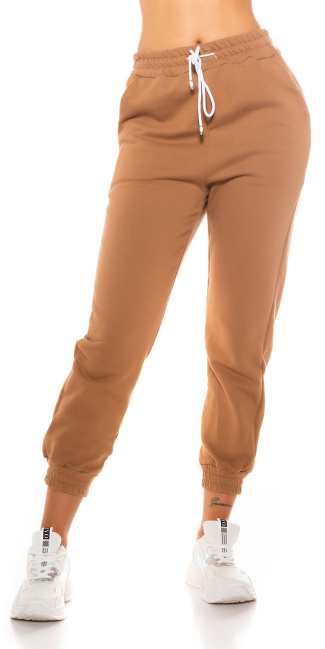 and Sporty Sweatpants Brown